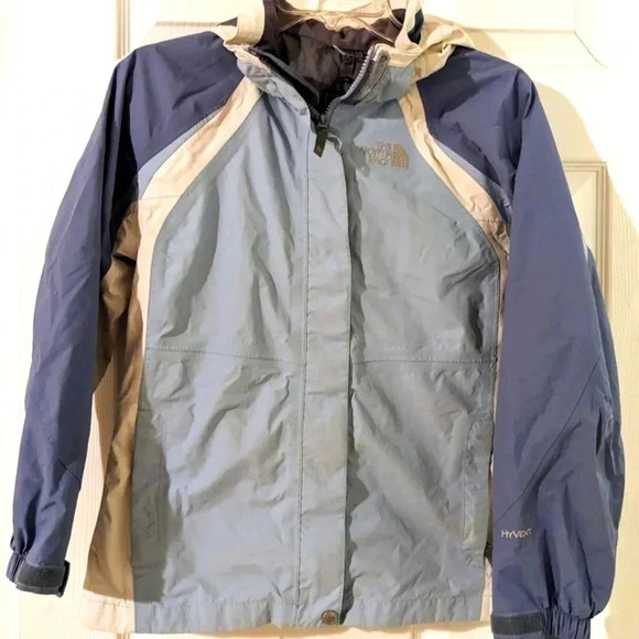 North Face Jacket Coat‎ Hooded Ski Kira Triclimate Girls Mossbud Purple Sz L - Picture 1 of 13